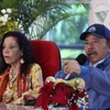 Tổng thống Nicaragua Daniel Ortega (phải) phát biểu tại Managua, Nicaragua, ngày 7/11/2021. (Ảnh: AFP/TTXVN)