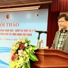 PGS-TS Phan Tiến Dũng, Trưởng Ban Ứng dụng và Triển khai công nghệ, Viện Hàn lâm Khoa học và Công nghệ Việt Nam phát biểu tại hội thảo. (Nguồn: qdnd.vn)