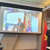 Tổng lãnh sự Việt Nam tại bang New South Wales, Nam Australia, Queensland Nguyễn Đăng Thắng điều hành phiên thảo luận của Hội thảo. (Ảnh: Diệu Linh/TTXVN)