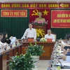Bí thư Trung ương Đảng, Phó Thủ tướng Chính phủ Lê Minh Khái phát biểu tại buổi làm việc với Tỉnh ủy Phú Yên. (Ảnh: Xuân Triệu/TTXVN)