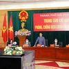 Chủ tịch Ủy ban nhân dân thành phố Hải Phòng Nguyễn Văn Tùng phát biểu tại hội nghị. (Ảnh: TTXVN)