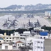 Căn cứ không quân Futenma của Lực lượng lính thủy đánh bộ Mỹ tại tỉnh Okinawa, Nhật Bản. (Ảnh: Kyodo/TTXVN)