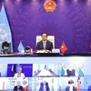 Thủ tướng Phạm Minh Chính phát biểu tại Phiên thảo luận mở Cấp cao của Hội đồng Bảo an LHQ về chủ đề "Thúc đẩy An ninh Biển và Một số lĩnh vực hợp tác quốc tế" tháng 8/2021. (Ảnh: Dương Giang/TTXVN)