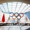 Biểu tượng Olympic tại Bắc Kinh, Trung Quốc, ngày 20/10/2021. (Ảnh: THX/TTXVN)