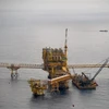 Cơ sở lọc dầu Pemex Ku-S ở Vịnh Mexico, ngoài khơi Ciudad del Carmen, bang Campeche (Mexico). (Ảnh: AFP/TTXVN)