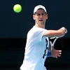 Tay vợt Novak Djokovic tập luyện trước giải quần vợt Australia mở rộng ở Melbourne, ngày 11/1/2022. (Ảnh: AFP/TTXVN)
