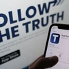 Ứng dụng Truth Social được phát hành vào ngày 21/2. (Nguồn: AFP/Getty Images)