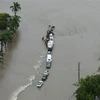 Cảnh ngập lụt tại khu vực Ballina, New South Wales, Australia, ngày 1/3/2022. (Ảnh: AFP/TTXVN)