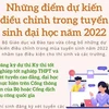 [Infographics] Tuyển sinh đại học 2022: Những điểm dự kiến điều chỉnh