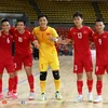 Các cầu thủ đội tuyển futsal Việt Nam. (Nguồn: VFF)