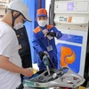 Người dân mua xăng dầu sau khi điều chỉnh giá mới tại một cửa hàng của Petrolimex. (Ảnh: Trần Việt/TTXVN)