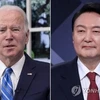 Tổng thống Mỹ Joe Biden và Tổng thống đắc cử Hàn Quốc Yoon Suk-yeol. (Nguồn: Yonhap)