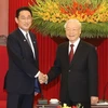 Tổng Bí thư Nguyễn Phú Trọng tiếp Thủ tướng Nhật Bản Kishida Fumio sang thăm chính thức Việt Nam. (Ảnh: Trí Dũng/TTXVN)