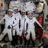 Bốn phi hành gia trên modul Harmony của Trạm Vũ trụ Quốc tế ngày 21 tháng 4 năm 2022. (Nguồn: NASA/Reuters)