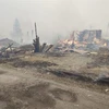 Cảnh tàn phá sau vụ cháy rừng tại Krasnoyarsk, vùng Siberia của Nga ngày 7/5/2022. (Ảnh: AFP/TTXVN)