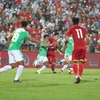 Các cầu thủ U23 Indonesia thi đấu quyết liệt trong trận gặp U23 Việt Nam nhưng vẫn để thua 0-3. (Ảnh: Hoàng Linh/TXVN)