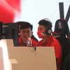 VĐV đội tuyển Việt Nam thi đấu chung kết nội dung FIFA Online 4. (Ảnh: Minh Đông/TTXVN)