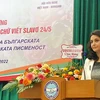 Đại sứ Bulgaria tại Việt Nam Marinela Petkova phát biểu tại lễ kỷ niệm. (Nguồn: hanoimoi.com.vn)