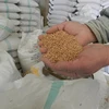  Lúa mỳ nhập khẩu từ Ukraine tại một cửa hàng ở Hasbaya, Liban. (Ảnh: THX/TTXVN)