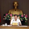 Phó Thủ tướng Lê Minh Khái, Trưởng Ban Chỉ đạo điều hành giá phát biểu tại cuôc họp. (Ảnh: An Đăng/TTXVN)