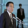 Tân Thủ tướng Nhật Bản Fumio Kishida phát biểu với báo giới tại Tokyo ngày 14/10/2021. (Ảnh: Kyodo/TTXVN)
