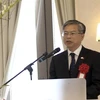 Tổng Lãnh sự Việt Nam tại Fukuoka Vũ Bình phát biểu tại lễ ra mắt AVO. (Ảnh: TTXVN phát)