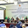 Hội nghị “Tăng cường hợp tác quốc tế để phát triển ngành Halal Việt Nam” theo hình thức trực tiếp kết hợp trực tuyến tại Hà Nội. (Ảnh: TTXVN phát)
