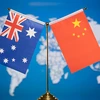 Cờ Australia và cờ Trung Quốc. (Nguồn: globaltimes.cn)