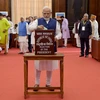 Thủ tướng Narendra Modi bỏ phiếu tại Delhi để bầu Tổng thống thứ 15 của Ấn Độ. (Nguồn: indianexpress.com)