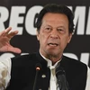 Cựu Thủ tướng Pakistan Imran Khan phát biểu tại một sự kiện ở Islamabad ngày 22/6/2022. (Ảnh: AFP/TTXVN)