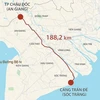 Dự án cao tốc Châu Đốc-Cần Thơ-Sóc Trăng có chiều dài hơn 188km. (Nguồn: baochinhphu.vn)