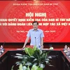 Bí thư Trung ương Đảng, Phó Thủ tướng Chính phủ Lê Minh Khái, Trưởng đoàn kiểm tra 544 chủ trì hội nghị. (Ảnh: An Đăng/TTXVN)