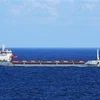 Tàu chở ngũ cốc của Ukraine chuẩn bị cập cảng ở Istanbul, Thổ Nhĩ Kỳ, ngày 7/8/2022. (Ảnh: THX/TTXVN)