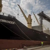 Con tàu do LHQ thuê sẽ chở 23.000 tấn lúa mỳ đến châu Phi. (Nguồn: AFP)
