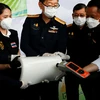 Các nhà chức trách Thái Lan thu giữ 897kg methamphetamine trị giá 2,7 tỷ baht (79.733.079 USD) được vận chuyển từ Đài Loan, ngày 4/12/2021. (Nguồn: Reuters)