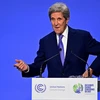 Đặc phái viên Mỹ về biến đổi khí hậu John Kerry tại cuộc họp báo ở Glasgow, Anh, ngày 13/11/2021. (Ảnh: AFP/TTXVN)