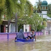 Cảnh ngập lụt sau những trận mưa lớn tại Pattani, Thái Lan, ngày 10/1/2021. (Ảnh: AFP/TTXVN)