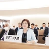 Đại sứ Lê Thị Tuyết Mai tham dự Khóa họp lần thứ 51 của Hội đồng Nhân quyền Liên hợp quốc. (Ảnh: Xuân Hoàng/TTXVN)