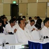 Đại biểu các tỉnh thành phố phía Nam tham dự hội thảo tổng kết 10 năm thực hiện Nghị quyết hội nghị Trung ương 5 khóa XI. (Ảnh: Thanh Vũ/TTXVN)