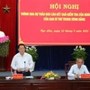 Bí thư Trung ương Đảng, Trưởng Ban Tuyên giáo Trung ương Nguyễn Trọng Nghĩa phát biểu tại buổi làm việc. (Ảnh: Tuấn Kiệt/TTXVN)