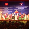 Chương nghệ thuật do các nghệ sỹ Việt Nam biểu diễn tại buổi lễ. (Ảnh: Nguyên Lý/TTXVN)