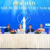 Thành viên ban giám khảo cuộc thi Hoa hậu Du lịch Biển Việt Nam 2022 dự họp báo ngày 6/5. (Nguồn: nld.com.vn)