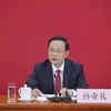 Ông Tôn Nghiệp Lễ, phát ngôn viên Đại hội Đại biểu Toàn quốc lần thứ XX của Đảng Cộng sản Trung Quốc, trong cuộc họp báo về đại hội ở Bắc Kinh, ngày 15/10/2022. (Ảnh: THX/TTXVN)