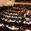 Quốc hội Israel (Knesset) ngày 30/6/2022 đã bỏ phiếu thông qua dự luật tự giải tán và ấn định tổ chức bầu cử vào tháng 11. (Ảnh: AFP/TTXVN)