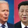 Tổng thống Mỹ Joe Biden (trái) và Chủ tịch Trung Quốc Tập Cận Bình. (Ảnh: AFP/TTXVN)