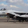 Hai máy bay chiến đấu F-15 của Lực lượng Phòng vệ Trên không Nhật Bản hạ cánh tại Căn cứ Không quân Clark ngày 6/12. (Nguồn: Nikkei Asia)