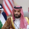 Thái tử Saudi Arabia Mohammed bin Salman (phía trước) tại một hội nghị ở thành phố Jeddah, ngày 16/7/2022. (Ảnh: AFP/TTXVN)