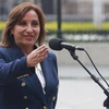 Tân Tổng thống Peru Dina Boluarte phát biểu với báo giới tại thủ đô Lima ngày 8/12/2022. (Ảnh: AFP/TTXVN)