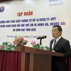 Tiến sỹ Vương Ánh Dương, Phó Cục trưởng Cục quản lý Khám, chữa bệnh phát biểu tại buổi tập huấn. (Nguồn: Báo Sức khỏe và Đời sống)