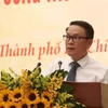 Ông Nguyễn Đức Lợi, Phó Chủ tịch Thường trực Hội Nhà báo Việt Nam phát biểu. (Ảnh: Thu Hương/TTXVN)
